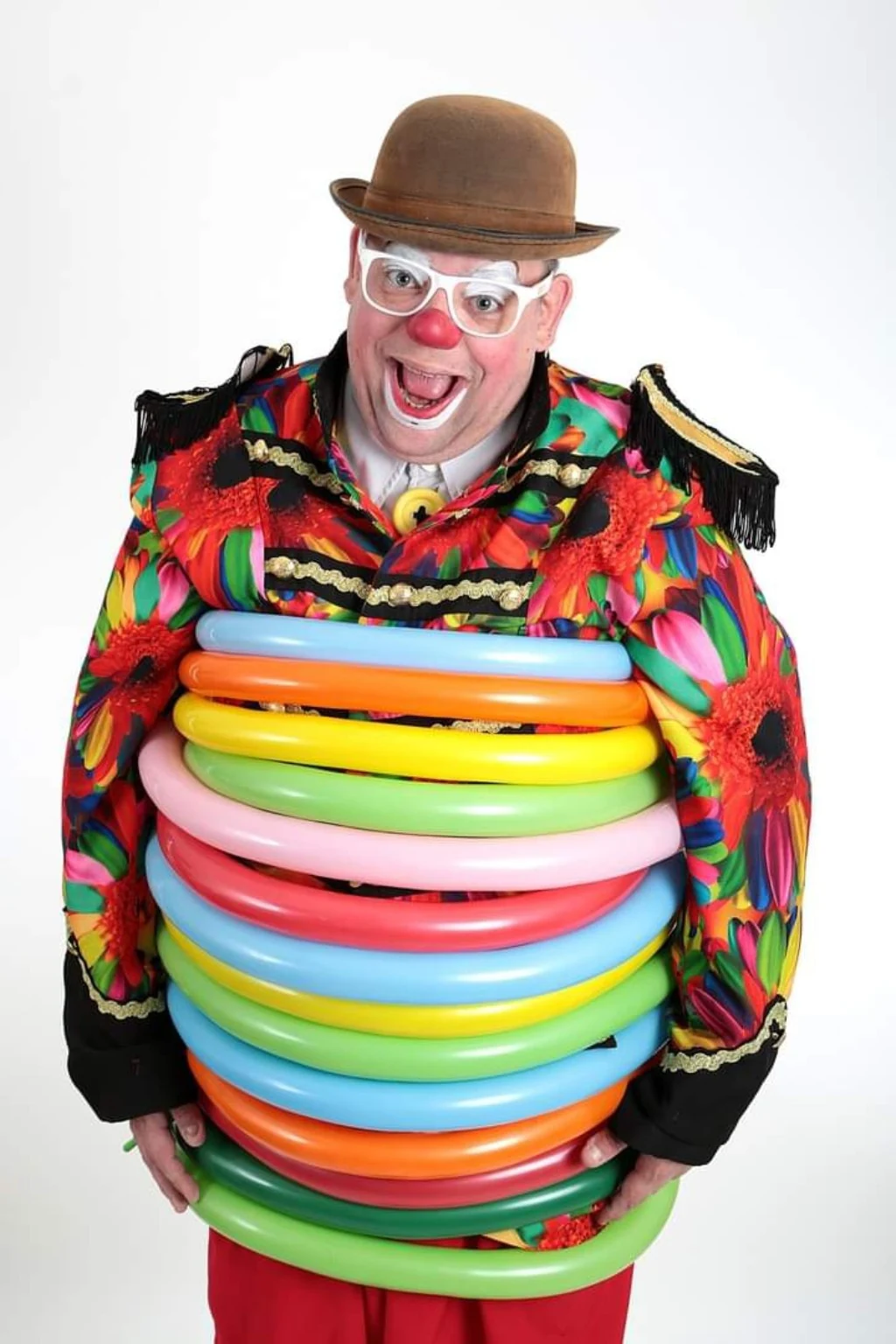 Clown Spekkie tijdens entertainment voor kinderen