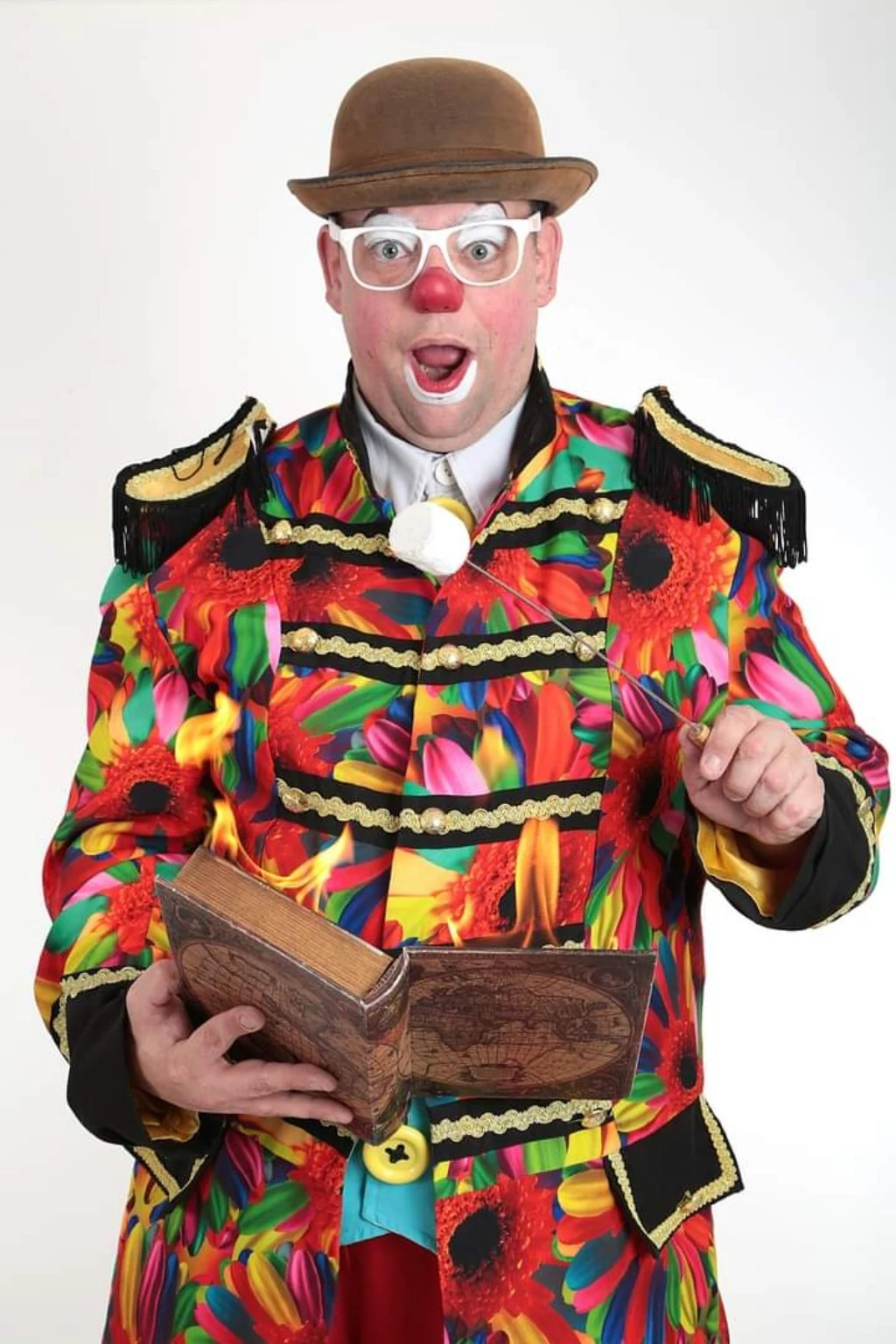 Clown Spekkie tijdens kinderentertainment