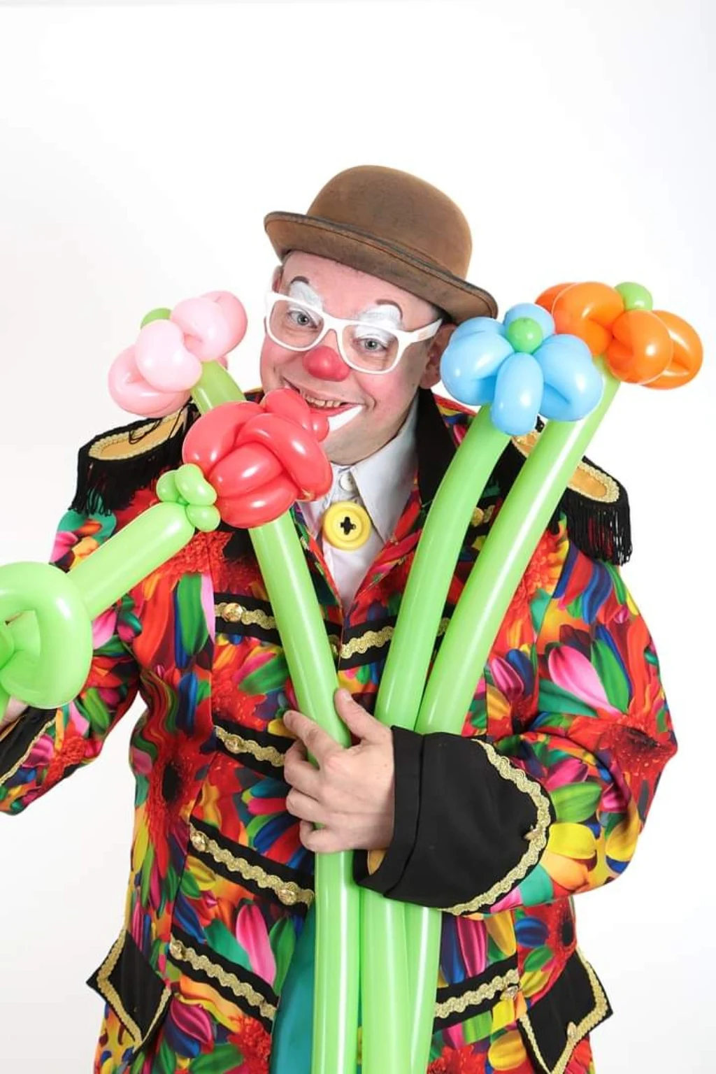 Clown Spekkie tijdens kinderentertainment